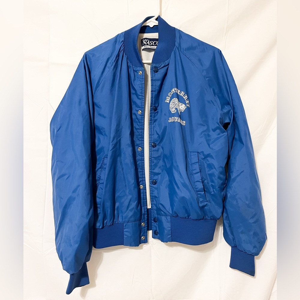 Blue Vintage Bomber Jacket